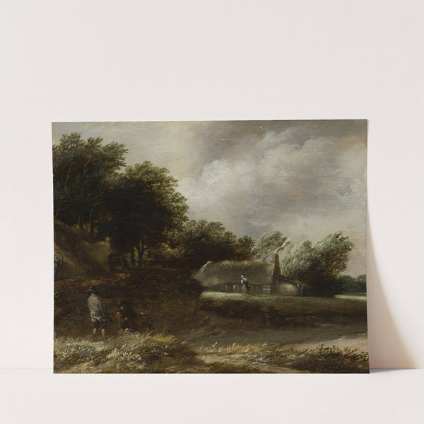 Peasant Huts Along a Stream by Balthasar van der Veen