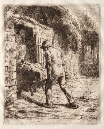 Peasant with a Wheelbarrow (1855)