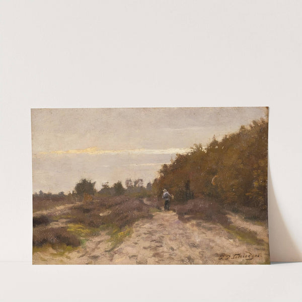 Peasant woman in dune by Petrus Paulus Schiedges II