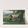 Peasant woman with cows by Julien Dupré