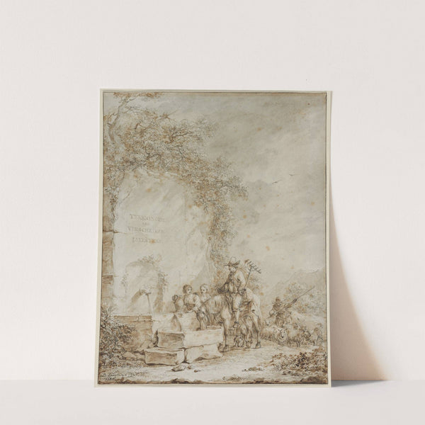 Peasants at a Fountain (1784) by Dirk Langendijk