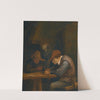 Peasants drinking and cutting tobacco in an inn by Jan Steen