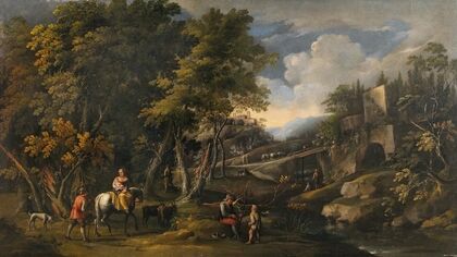 Peasants in a landscape (early 18th Century)