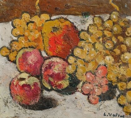 Pêches, pommes et raisins (circa 1940)