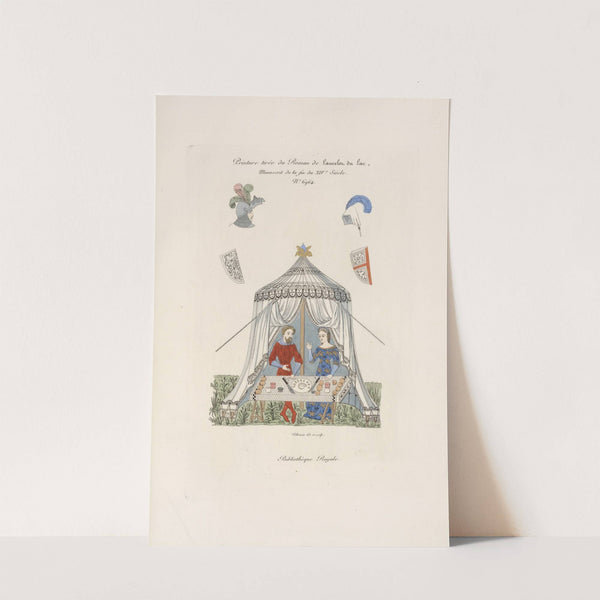 Peinture tirée du roman de Lancelot du lac, manuscrit de la fin du XIVe. siècle. No. 6964. by Nicolas Xavier Willemin