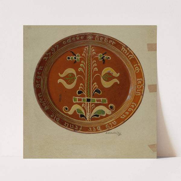 Pennsylvania German Plate by Eugene Shellady