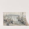 Penzance Pier from the Dolphin Inn Window, October 15, 1807 (1807) by John Samuel Hayward