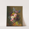 Peonies, Tulips, Roses, Irises and other Flowers with Fruit and a Bird&#039;s Nest on a Marble Ledge by Arnoldus Bloemers