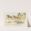 People on a carriage watching dogs chasing a rabbit (1817-1818) by Henry Thomas Alken