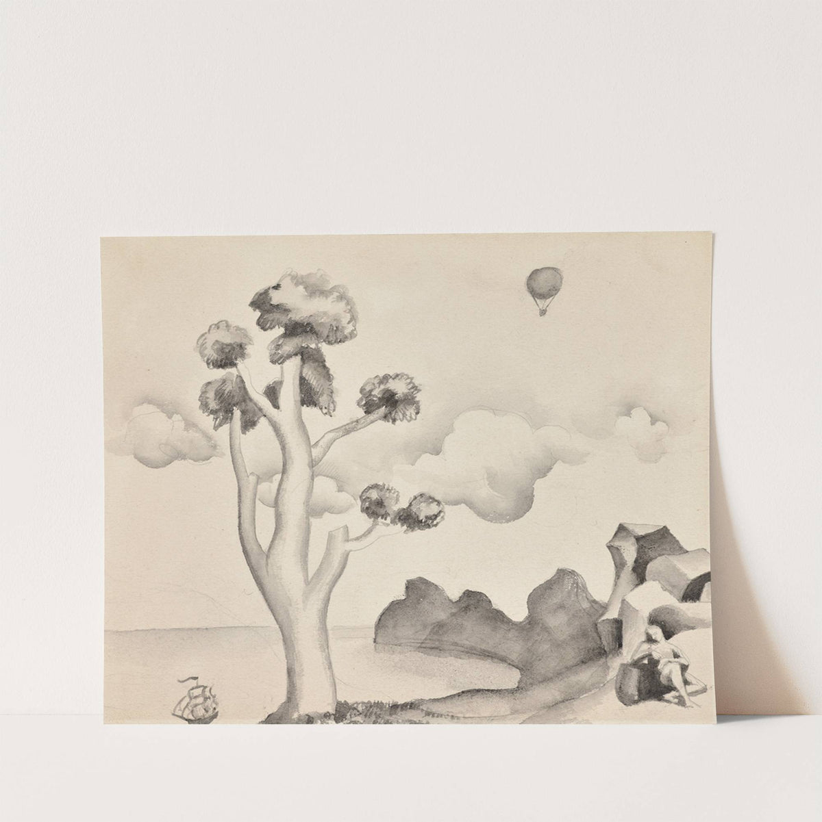 Personnage avec bateau et ballon (1921) by Roger de La Fresnaye
