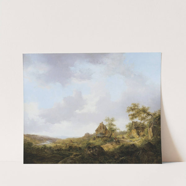 Personnages sur un chemin de campagne by Frederik Marinus Kruseman