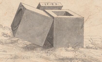 Perspectival Drawing with Three Cubes
