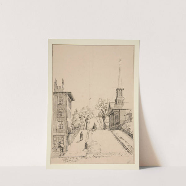 Perspective Problem, Grand Avenue from Quinnipiac Avenue by George H. Langzettel