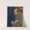Peter Altenberg, vor einer Plakatwand, Karikatur (1900–1919) by Gustav Jagerspacher