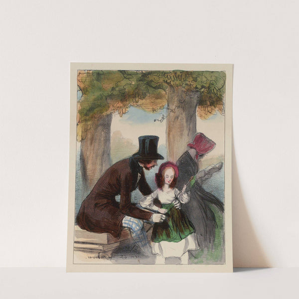 Petit amour comment s’appelle Madame votre maman Maman n’est pas une dame Monsieur, c’est une demoiselle (1838-1840) by Paul Gavarni