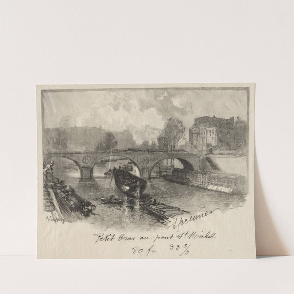 Petit bras au Pont St. Michel (1891) by Auguste Louis Lepère
