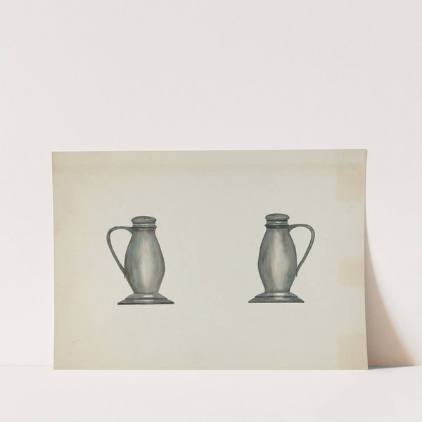 Pewter Salt and Pepper Shakers by Beulah Bradleigh