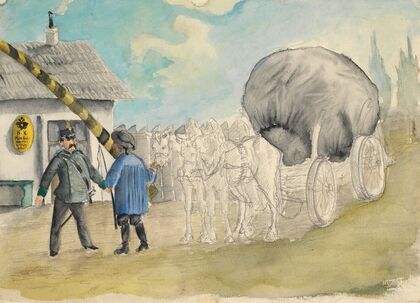 Pferdewagen am Zoll (1880)