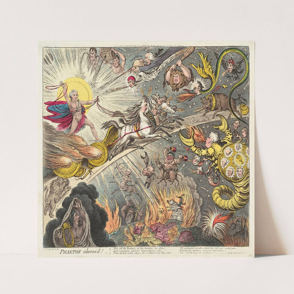 Phaeton Alarm’d (1808) by James Gillray