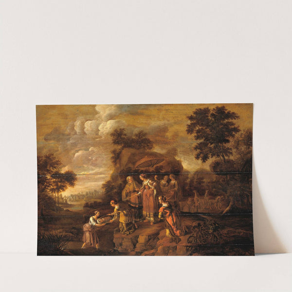 Pharaoh&#039;s Daughter discovers Moses in the Rush Basket by Guilliam du Gardijn