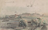 Philadelphia or possibly Camden, probably from the banks of the Delaware, given the steam ferry boat at left (1843-1860)