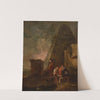 Philosphers and Soldiers Among Ancient Ruins, Including the Pyramid of Gaius Cestius by Circle of Giovanni Paolo Panini