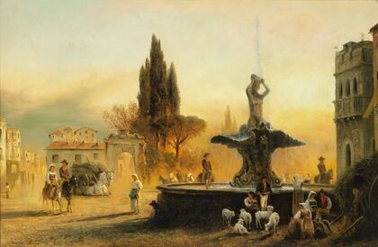 Piazza Barberini in Rom (1872)