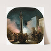 Piazza Colonna, Rome by Ippolito Caffi