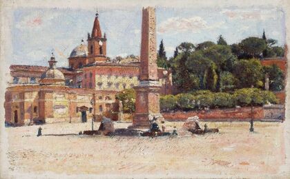 Piazza del Popolo in Rome, sketch