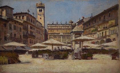 Piazza delle Erbe in Verona (1900)