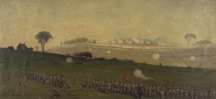 Picketts charge on the Union centre at the grove of trees about 3 PM