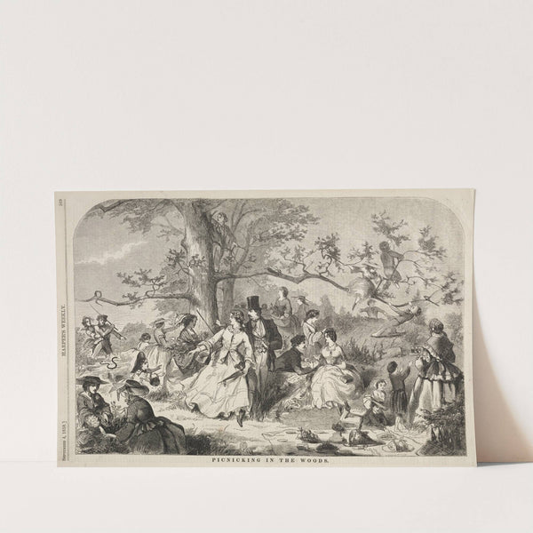 Picknicking in the Woods (1858) by Winslow Homer