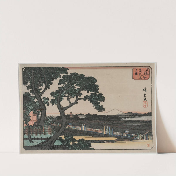 Picture of Matsuchiyama, from the series Famous Places in the Eastern Capital (late 1830s or early 1840s) by Andō Hiroshige