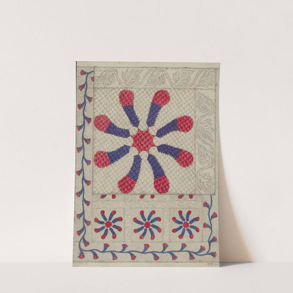 Pieced and Quilted Coverlet (c. 1937) by Maud M. Holme