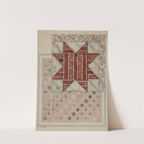 Pieced and Quilted Coverlet by Maud M. Holme