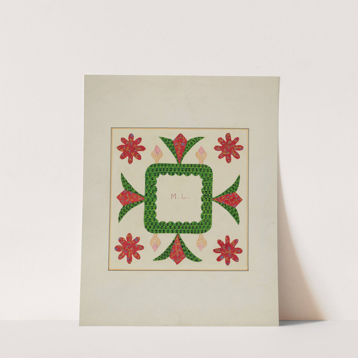 Pieced Autograph Quilt (1 Piece) by Cornelius Christoffels and Margaret Linsley