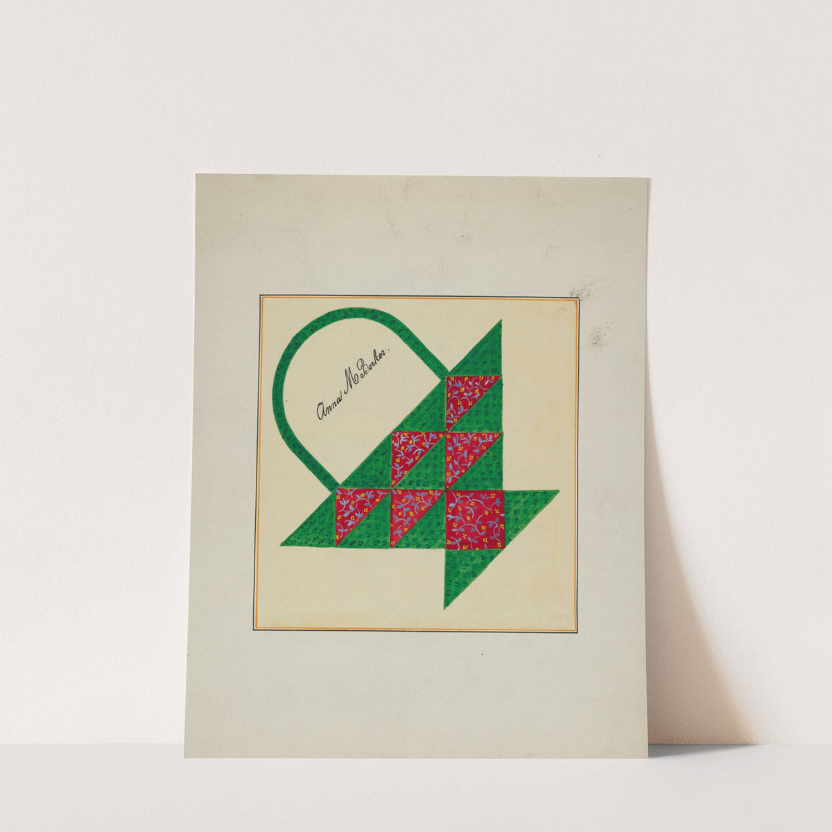Pieced Autograph Quilt (1 Piece) by Cornelius Christoffels and Margaret Linsley