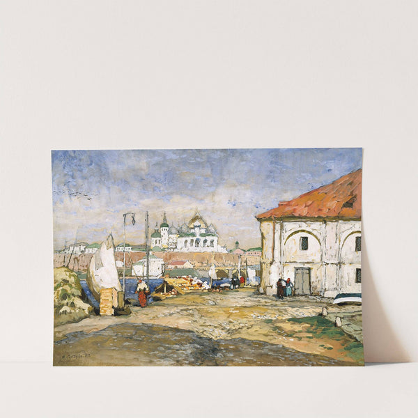 Pier In The Old Town by Konstantin Ivanovich Gorbatov