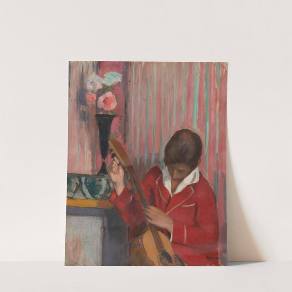 Pierre Lebasque jouant de la guitare (circa 1926-1927) by Henri Lebasque
