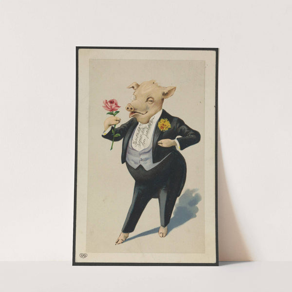 Pig in a tuxedo by E. A. Schwerdtfeger