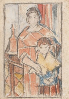 Pilar y niña (circa 1918-23)