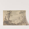 Pine Trees and Castle in a Landscape by William Gilpin