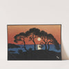 Pine trees in sunset by Thorolf Holmboe