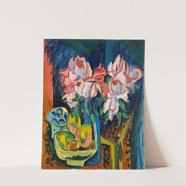 Pink Roses (1918) by Ernst Ludwig Kirchner