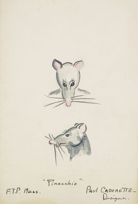 Pinocchio: Mouse Head. Grey mouse head (1934-1943)