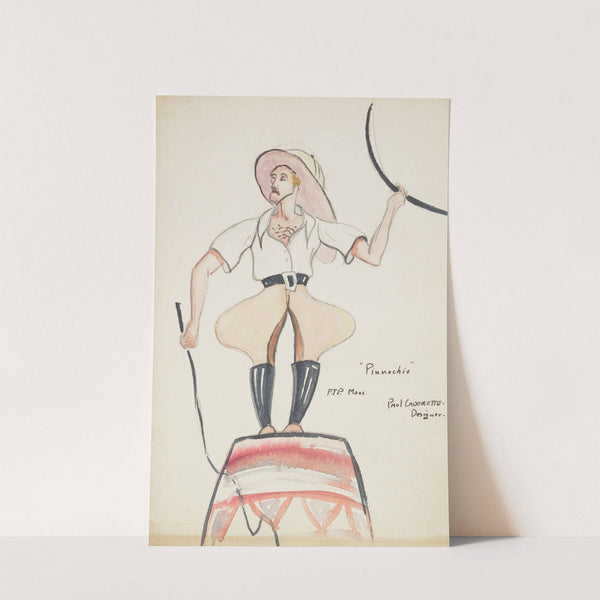 Pinocchio: White shirt, tan trousers, whip, and tan hat (1934-1943) by Paul Cadorette