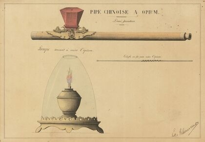 Pipe chinoise a opium (circa 1860)