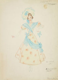Pirates of Penzance: Daughter #7. Yellow gown with orange print (1934-1943)