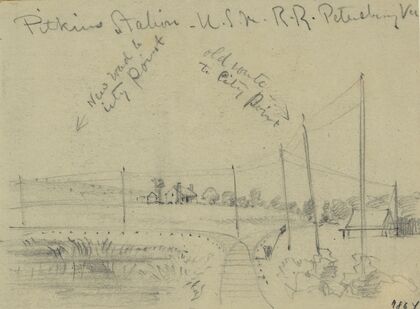 Pitkins Station U.S.M. R.R. Petersburg, Va.