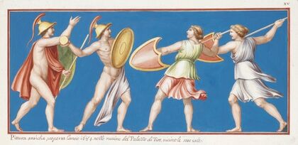 Pittura anticha, scoperto l’anno 1684, nelle ruine del Palazzo di Tito, vicino le sette sale. (1783) — size preview